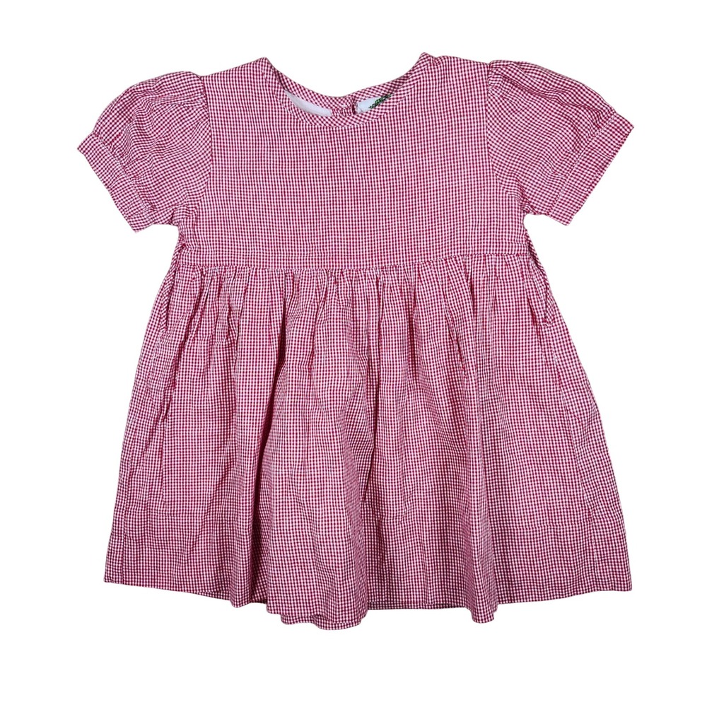 Cecil and Lou Dress Red White Gingham Check Puff Sleeve‎ Classic Southern 24M